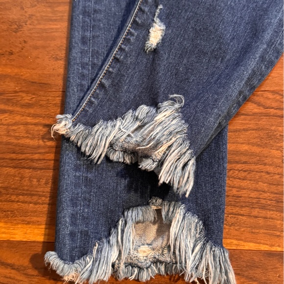 SIMKHAI River distressed high-rise straight leg jeans - Picture 5 of 9